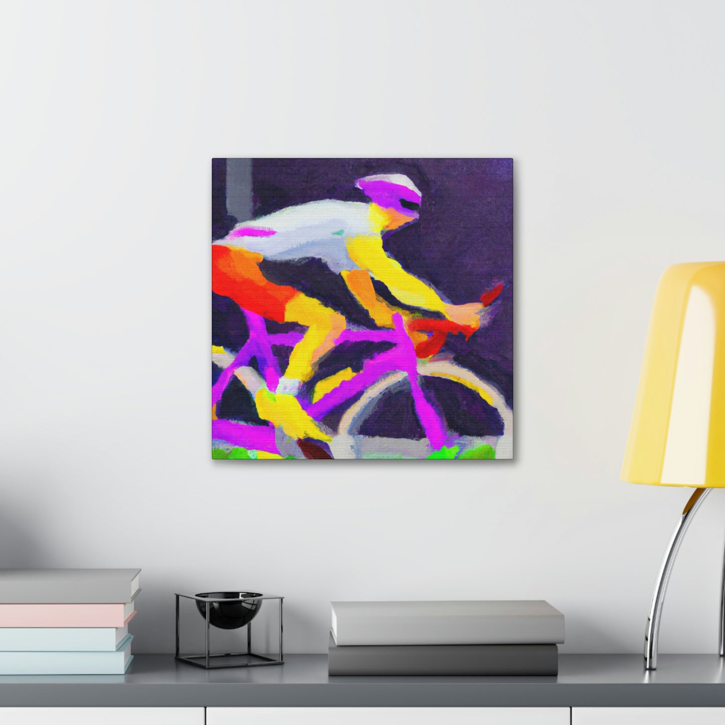 Bicycling in Minimalism - Canvas