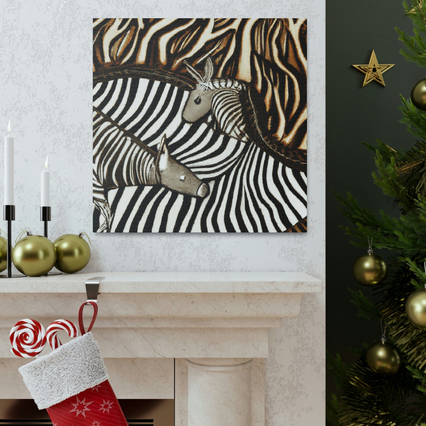 Zebra in Art Deco - Canvas