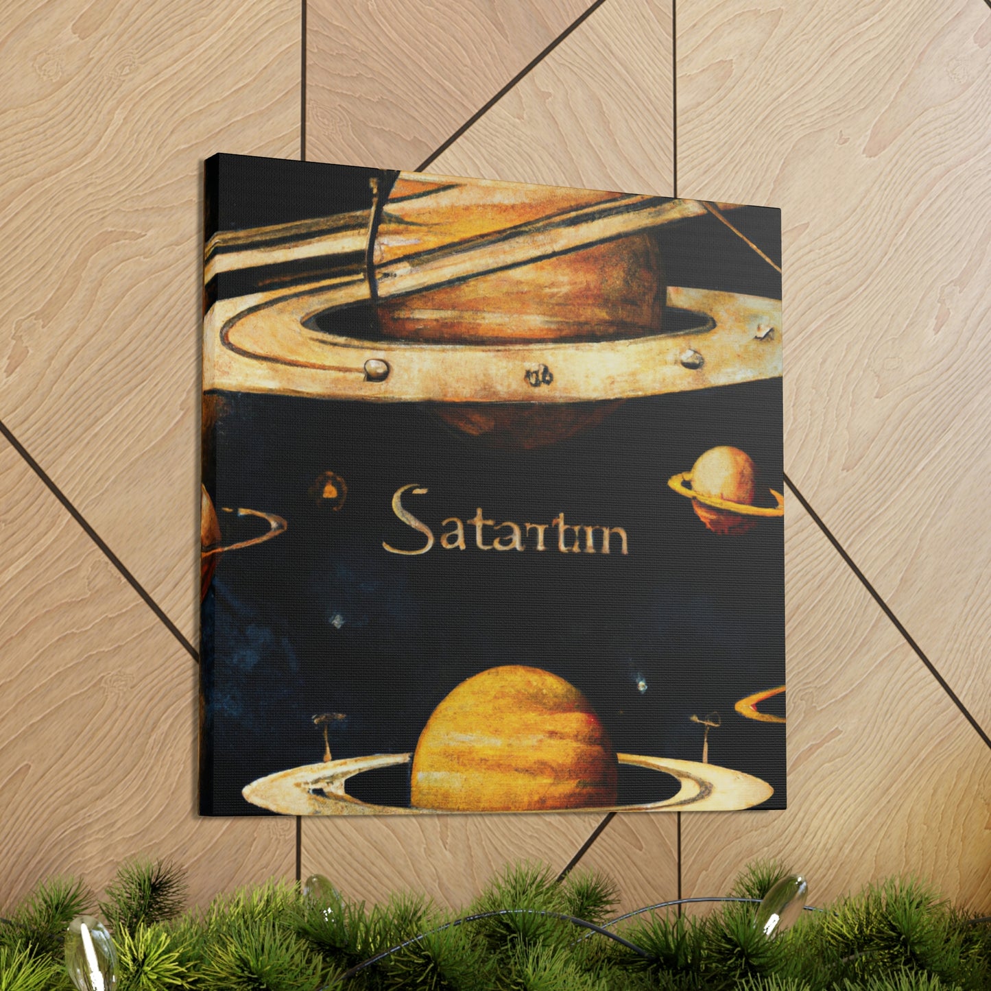 Saturn's Steampunk Gears - Canvas