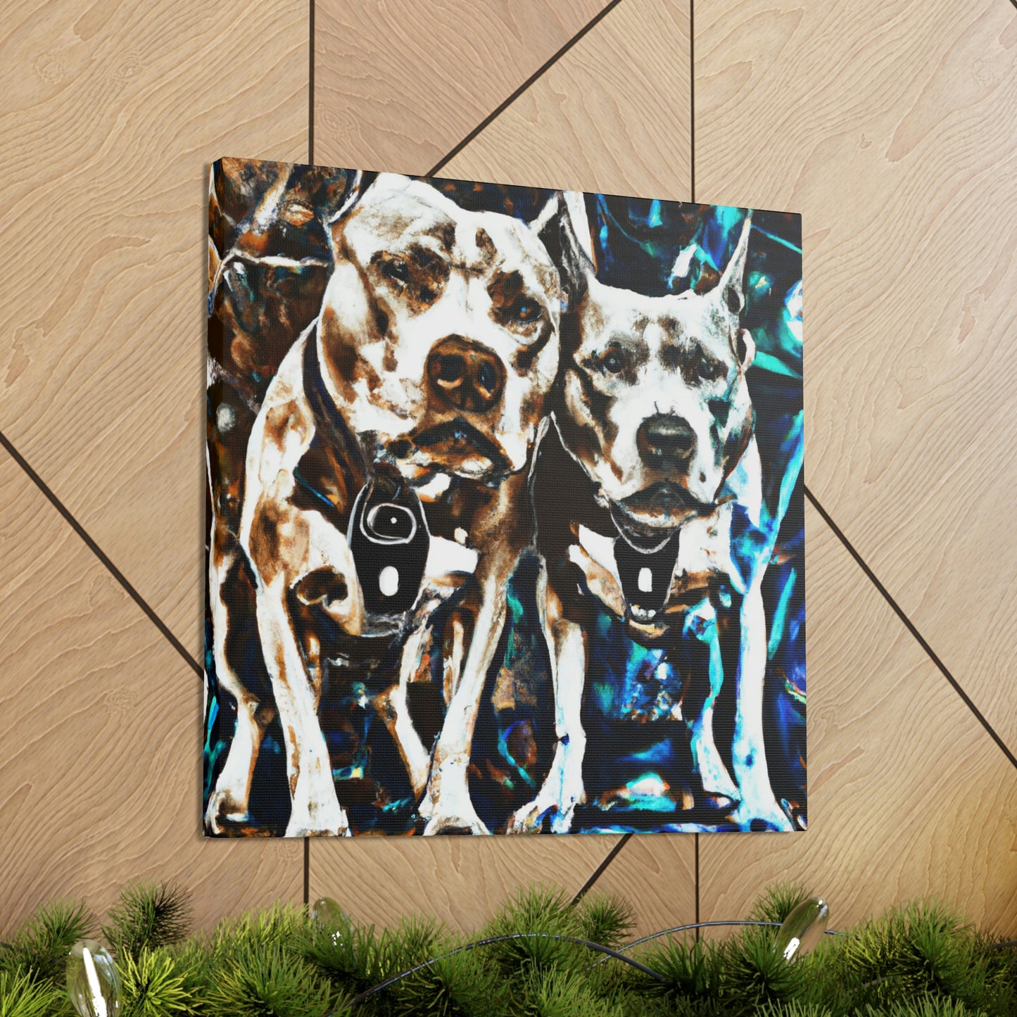 "Pitbull Dreams Surreal" - Canvas