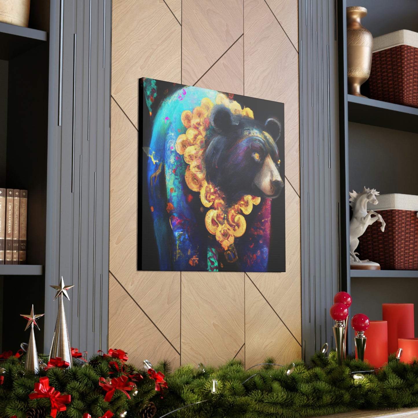 Asiatic Black Bear Gleaming - Canvas