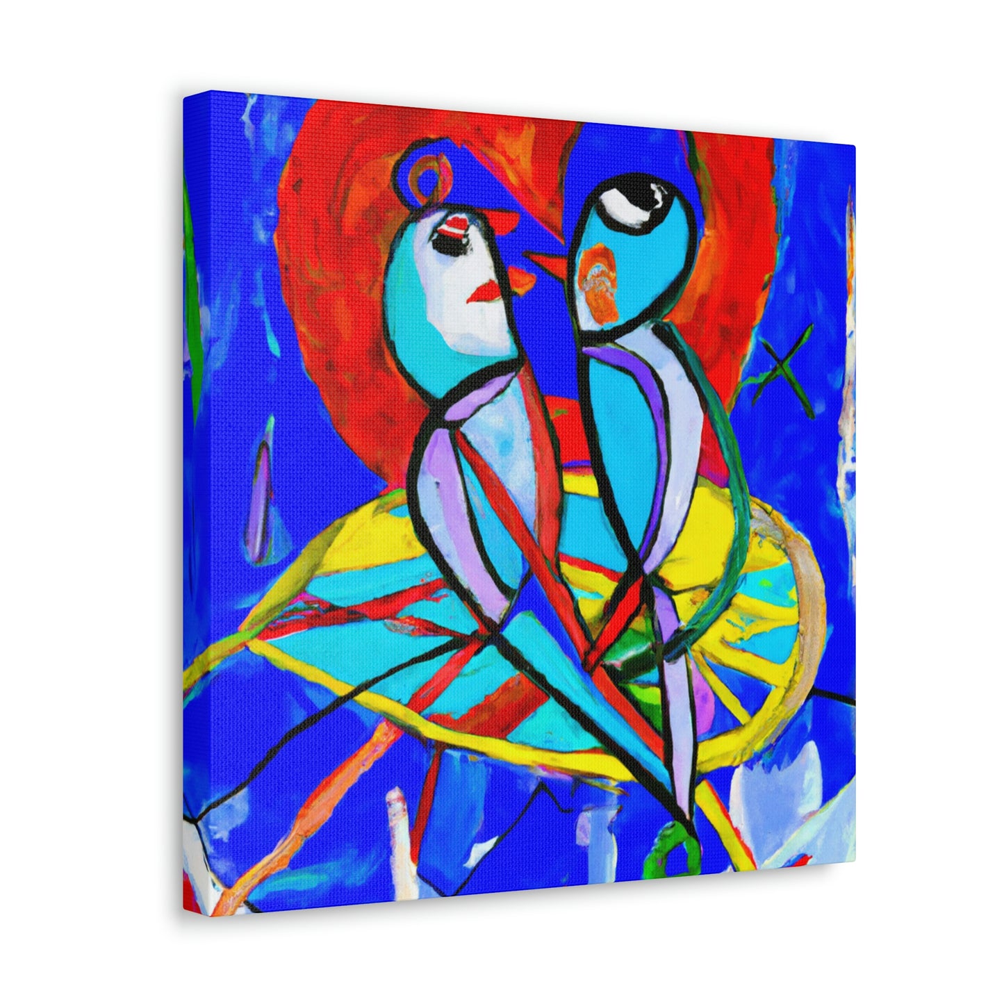 "Lovebirds On A Wire" - Canvas