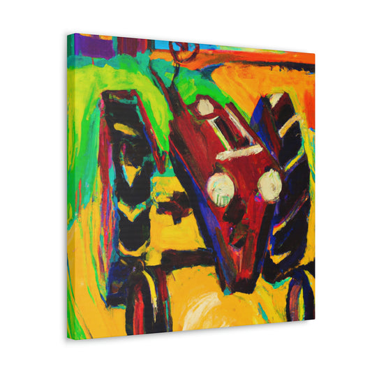 Tractor in Art Deco - Canvas